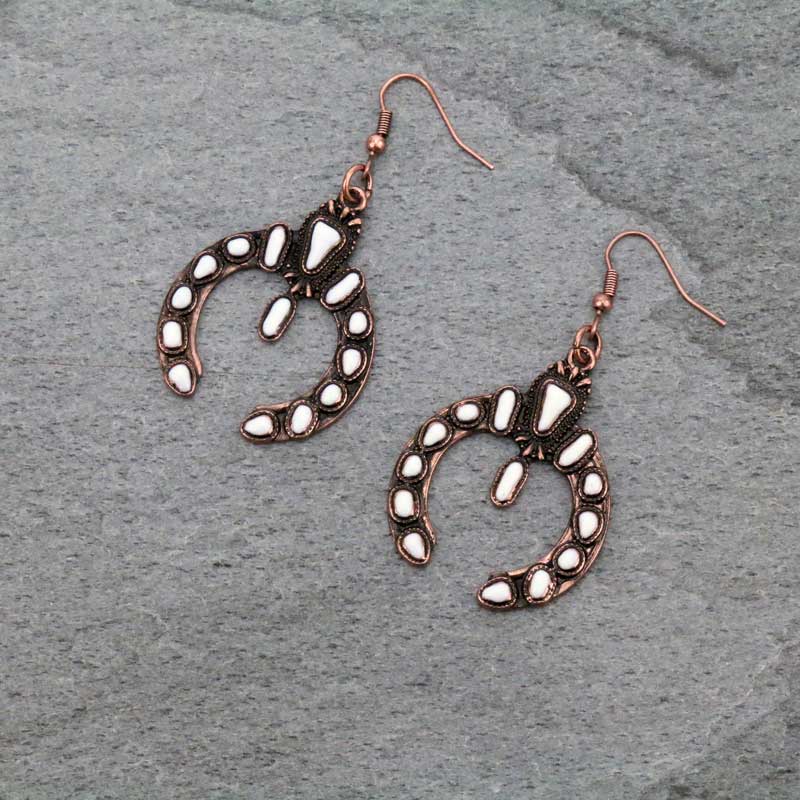 Western Squash Blossom Fish Hook Earrings