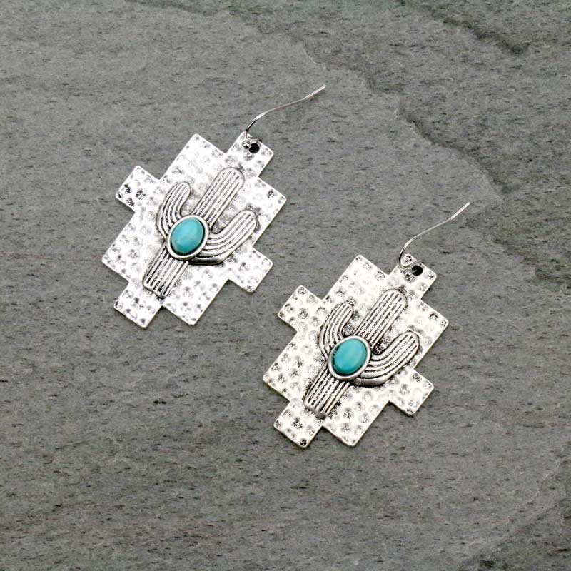 Cactus Natural Stone Earrings