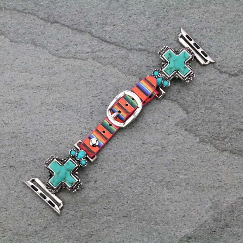 Large Western Cross Apple Watch Band