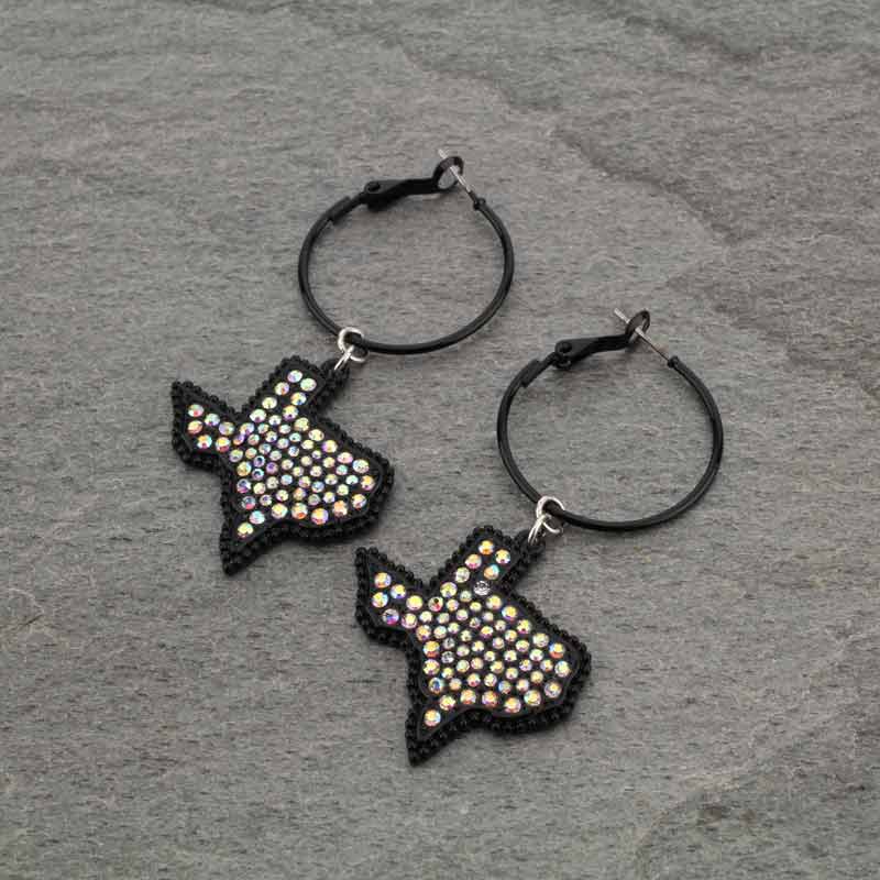 Texas State Map Hoop Earrings