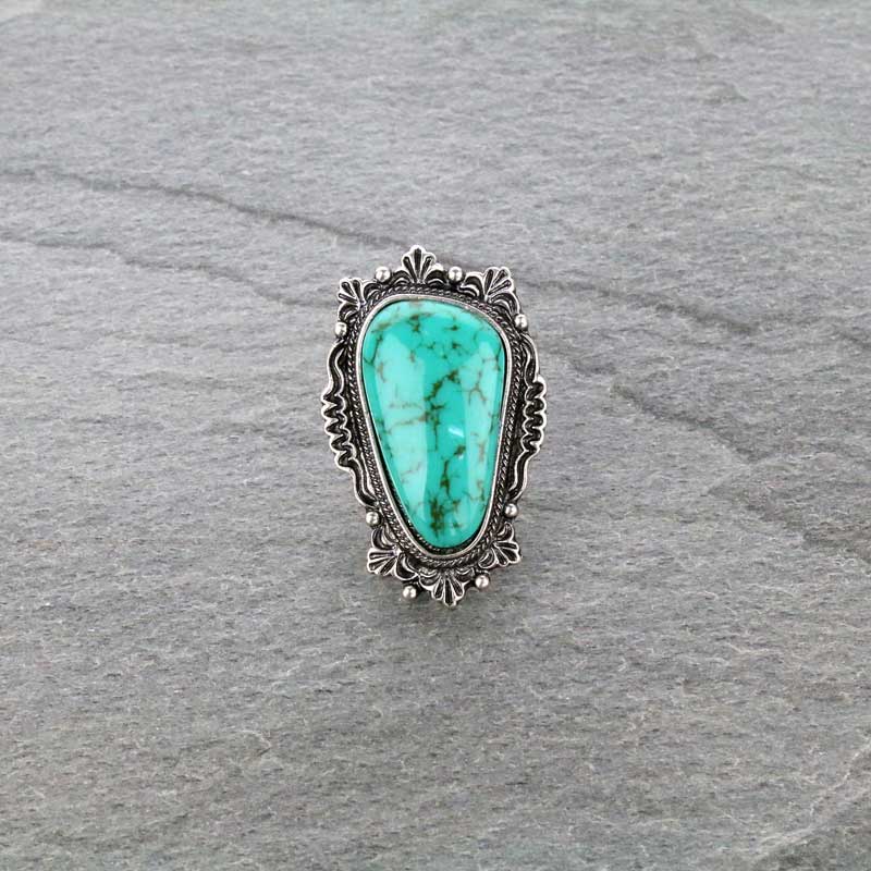 Western Style Stone Cuff Ring