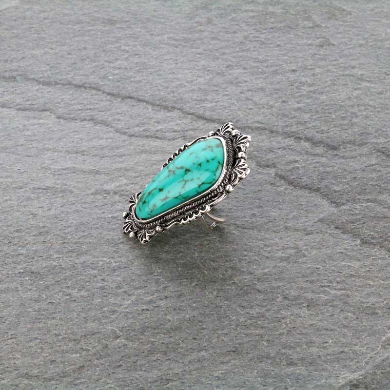 Western Style Stone Cuff Ring - Image 2
