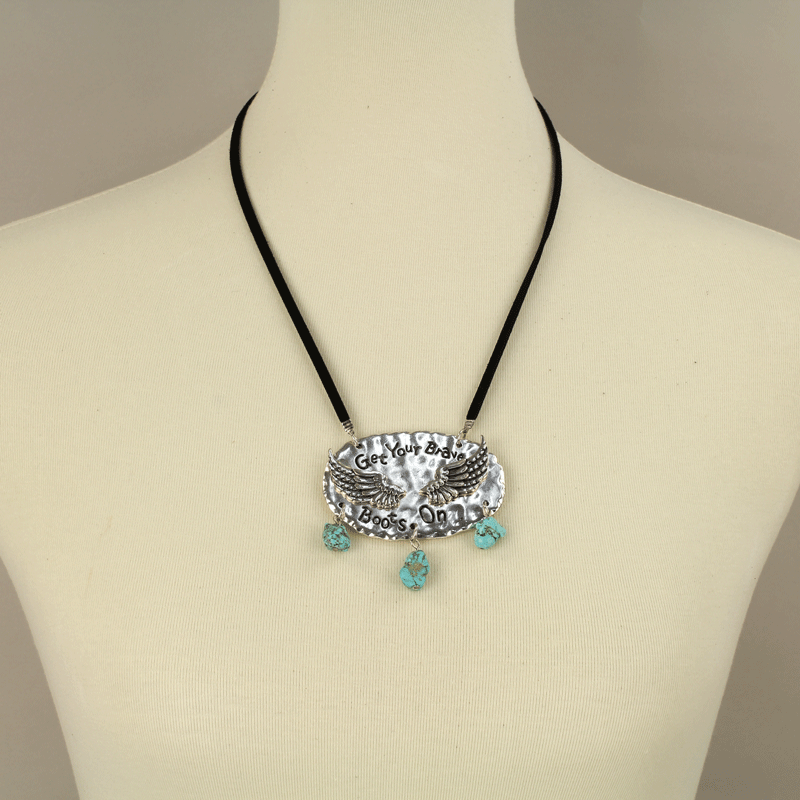 "Get Your Brave Boots On" Necklace - Image 2