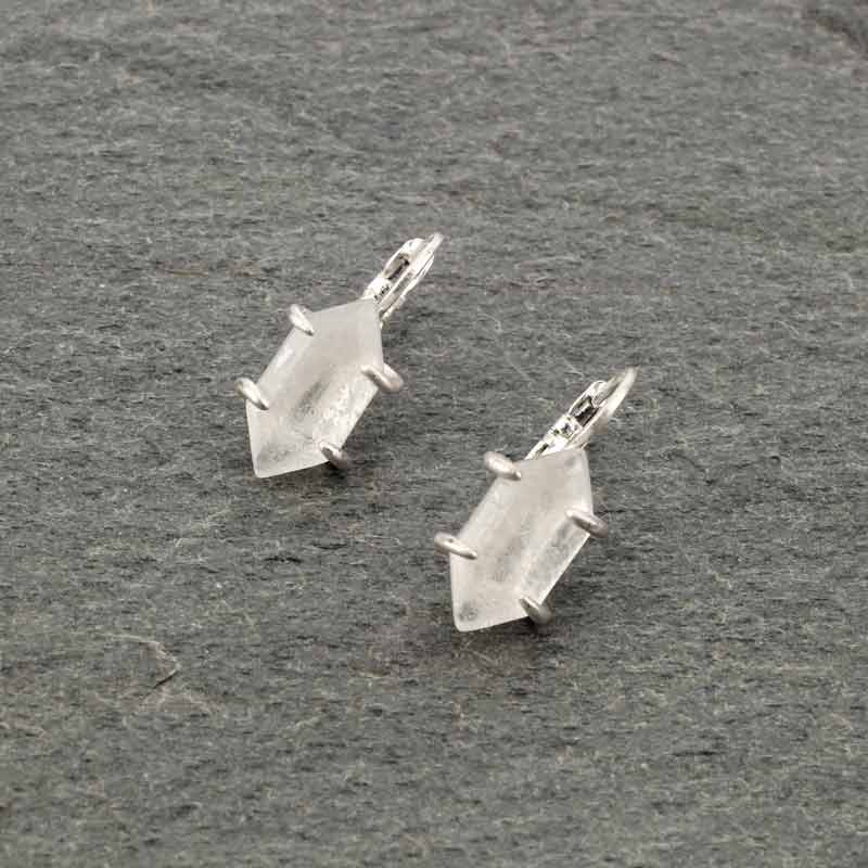 JJ Crystal Quartz Hoop Earrings