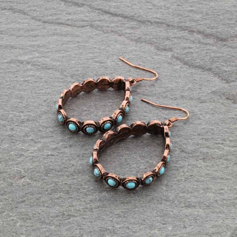 Teardrop Hoop Fish Hook Earrings