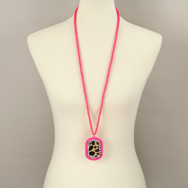Geometric Shapes with Glass Bead Necklace Set - Image 2