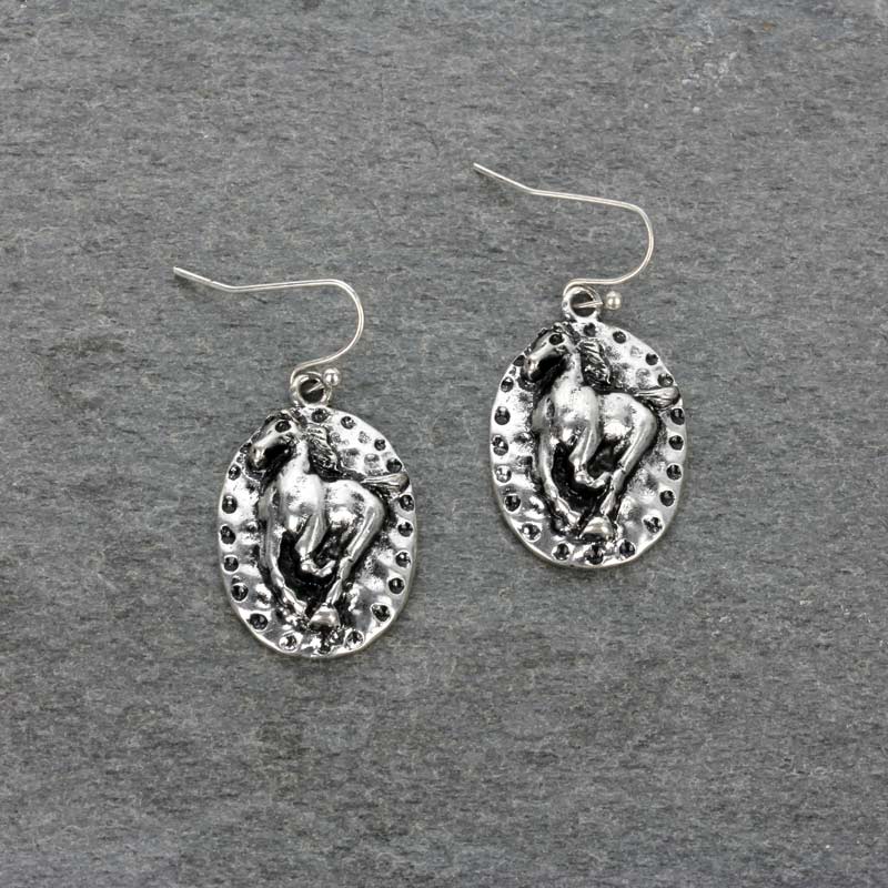 Western Horse Dangle Earrings