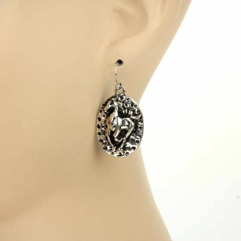 Western Horse Dangle Earrings - Image 2