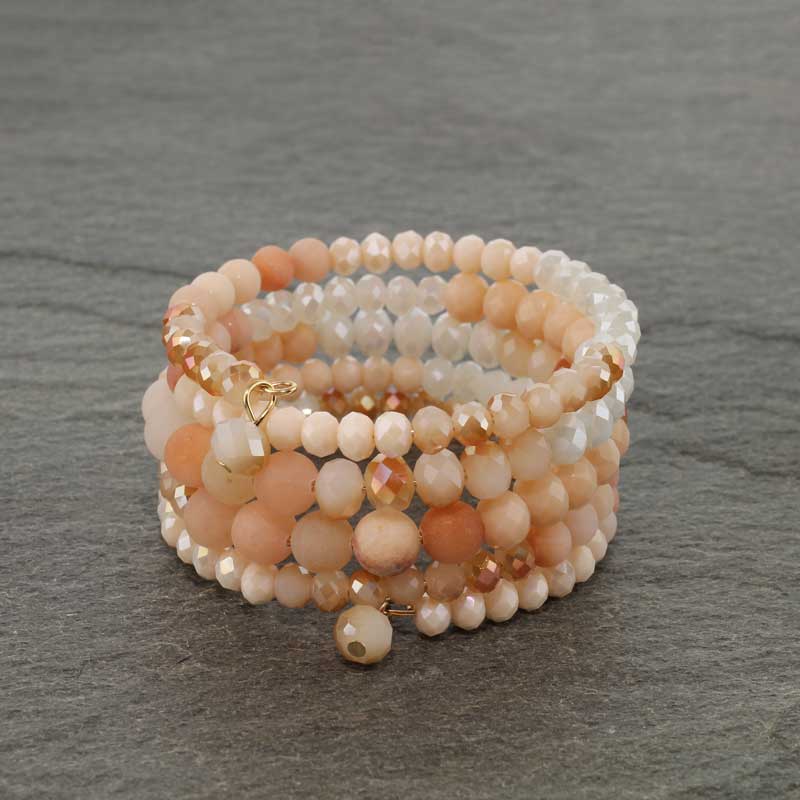 5 Layered Beads Stretch Bracelet - Image 2
