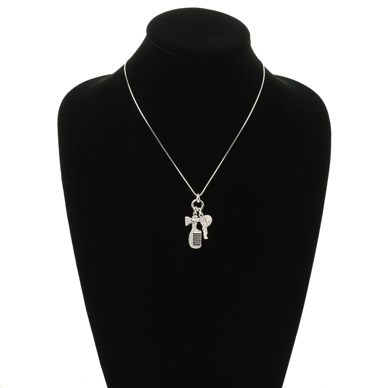 Hair Dryer & Comb Pendant Necklace - Image 2