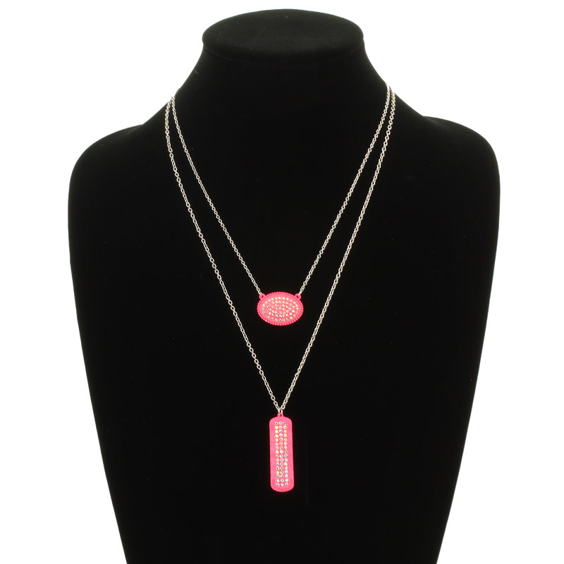 Stone Pendant Layered Necklace - Image 2