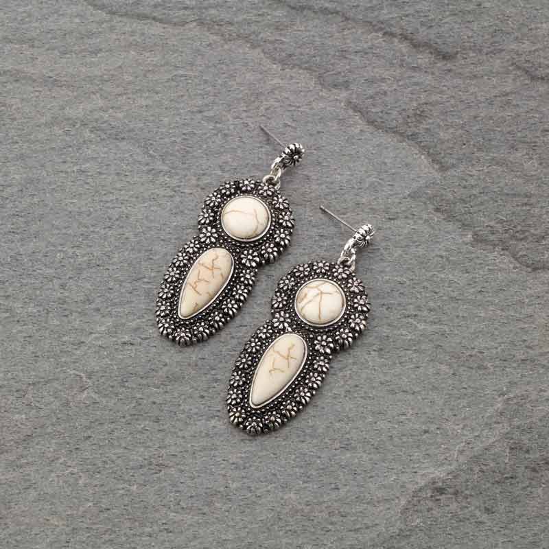 Navajo Style Teardrop Post Earrings