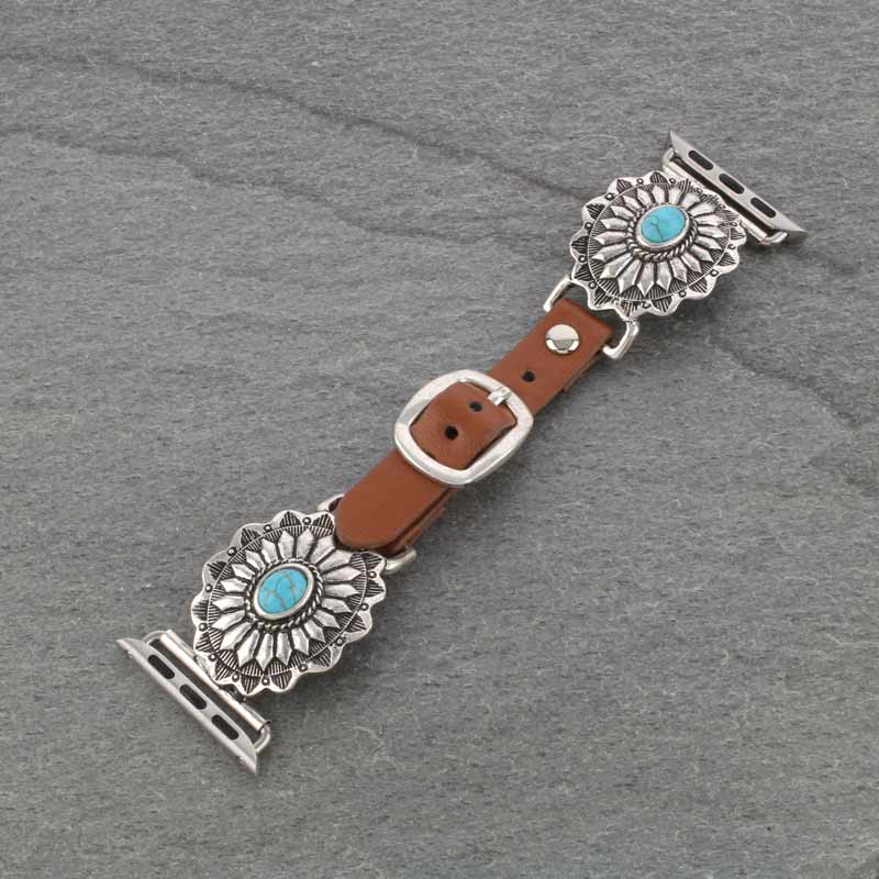 Western Concho Apple Watch Leather Band
