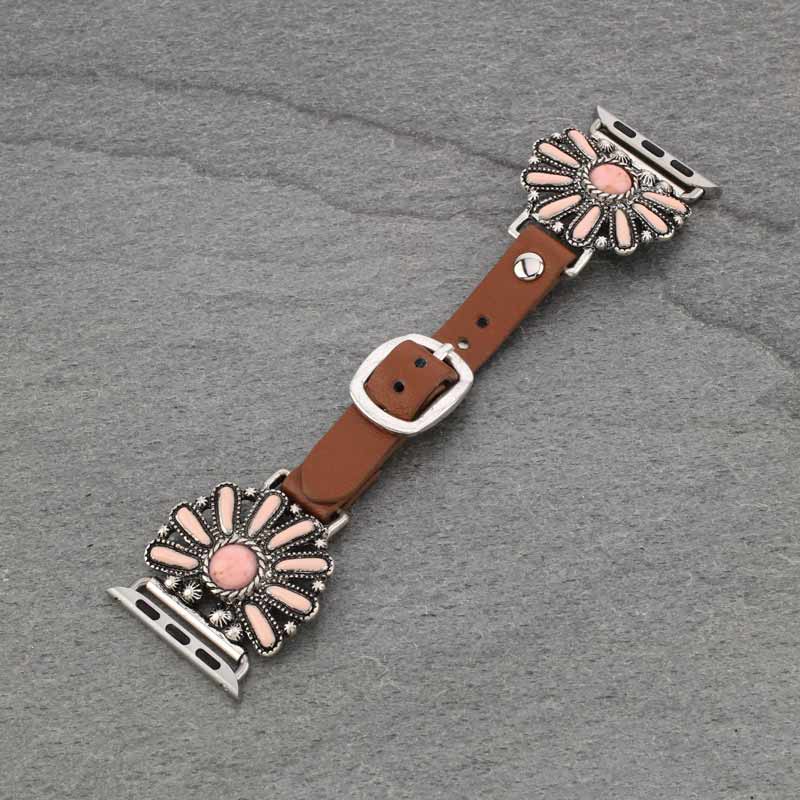 Large Western Style Apple Watch Leather Band