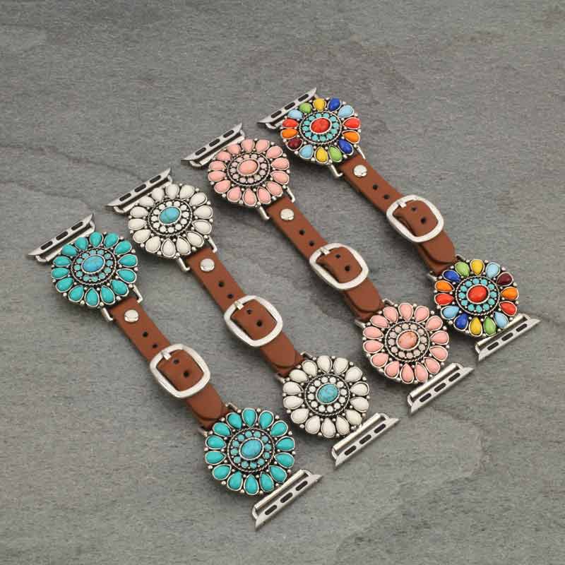 Western Style Apple Watch Leather Band - Image 2