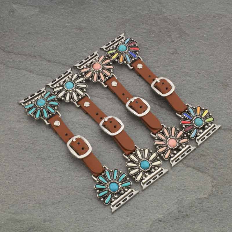 Large Western Style Apple Watch Leather Band - Image 3