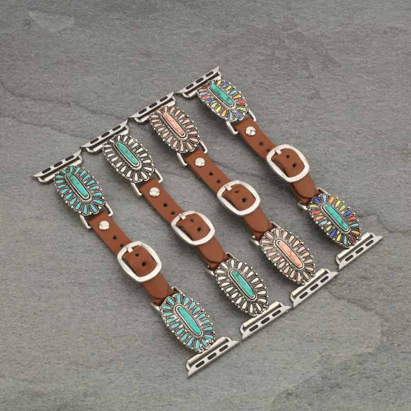 Western Style Apple Watch Leather Band - Image 3