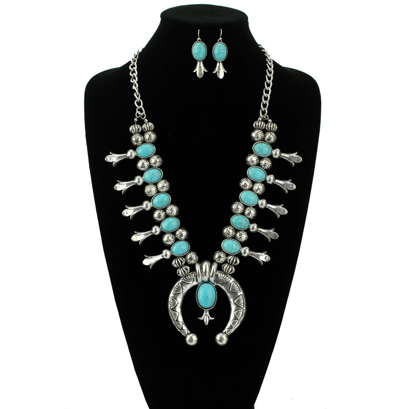 Statement Squash Blossom Necklace Set - Image 2