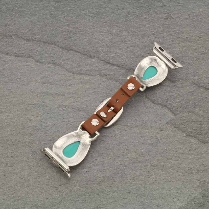 Western Oval Apple Watch Leather Band - Image 3
