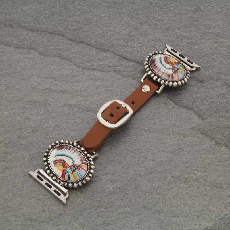 Western Indian Chief Apple Watch Leather Band