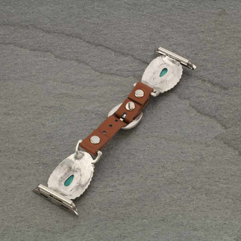Large Western Design Apple Watch Leather Band - Image 2