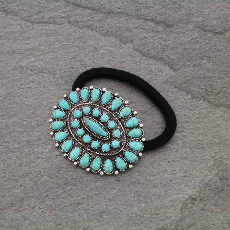 Western Turquoise Hair Tie