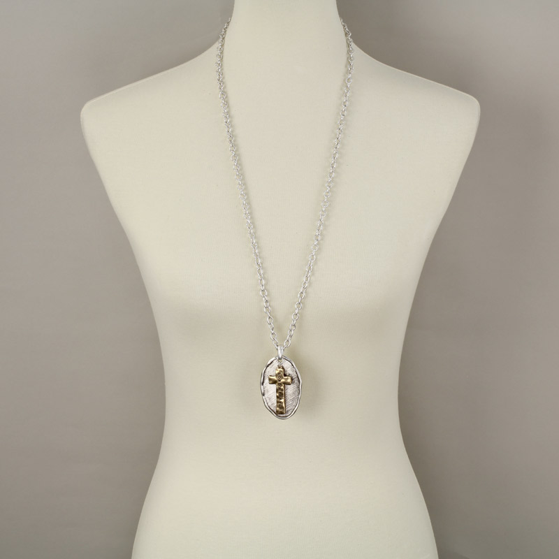 Cross Message "Lord's Prayer" 33" Necklace - Image 2