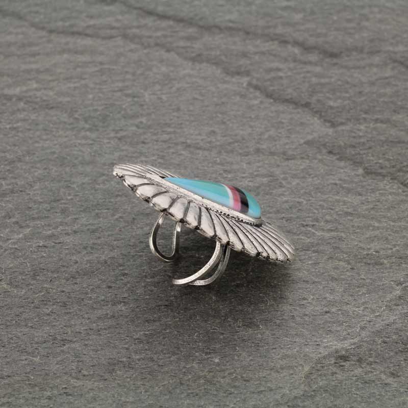 Western Design Print Cuff Ring - Image 2