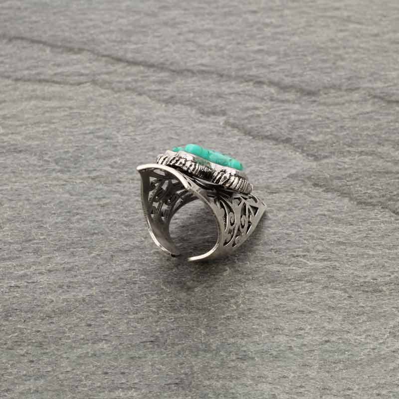 Western Style Cactus Cuff Ring - Image 2
