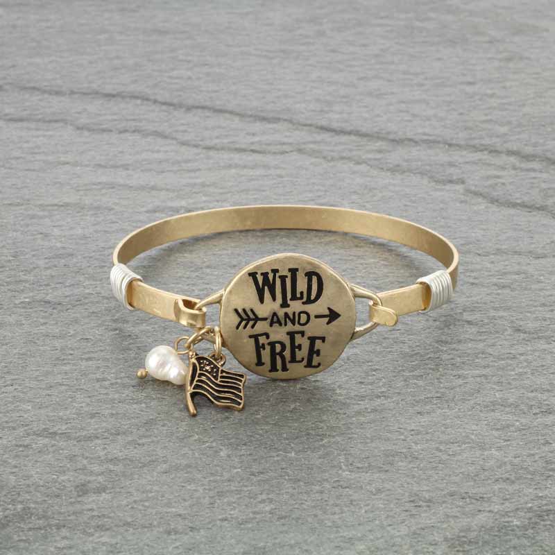 "WILD and FREE" Wire Bracelet