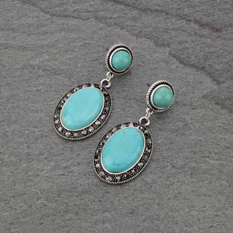 Natural Stone Post Earrings