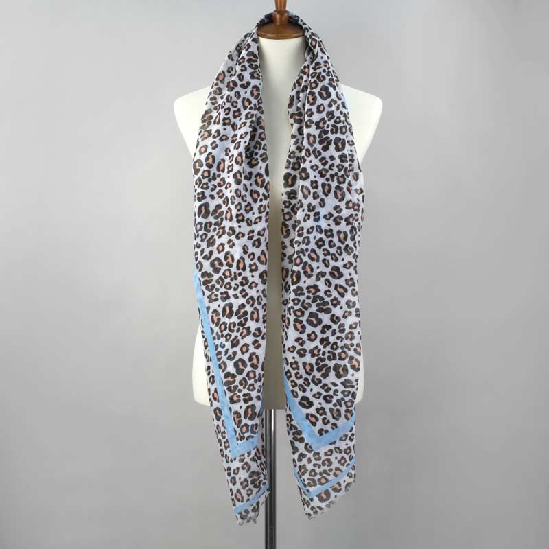 Leopard Printed Oblong Scarf - Image 3