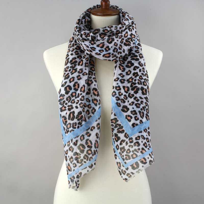 Leopard Printed Oblong Scarf - Image 2