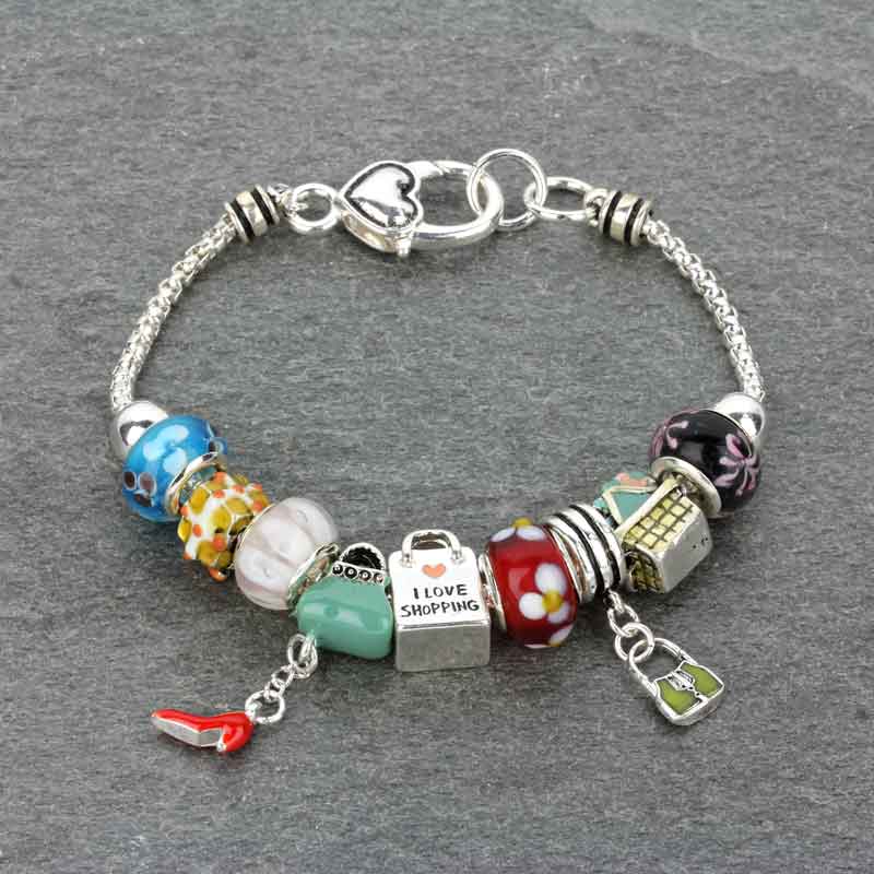 Fashion Pandora Style Charm Bracelet