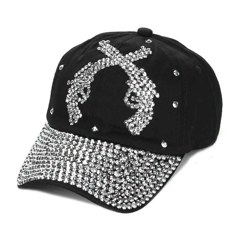 Gun/Pistol Rhinestone Cap