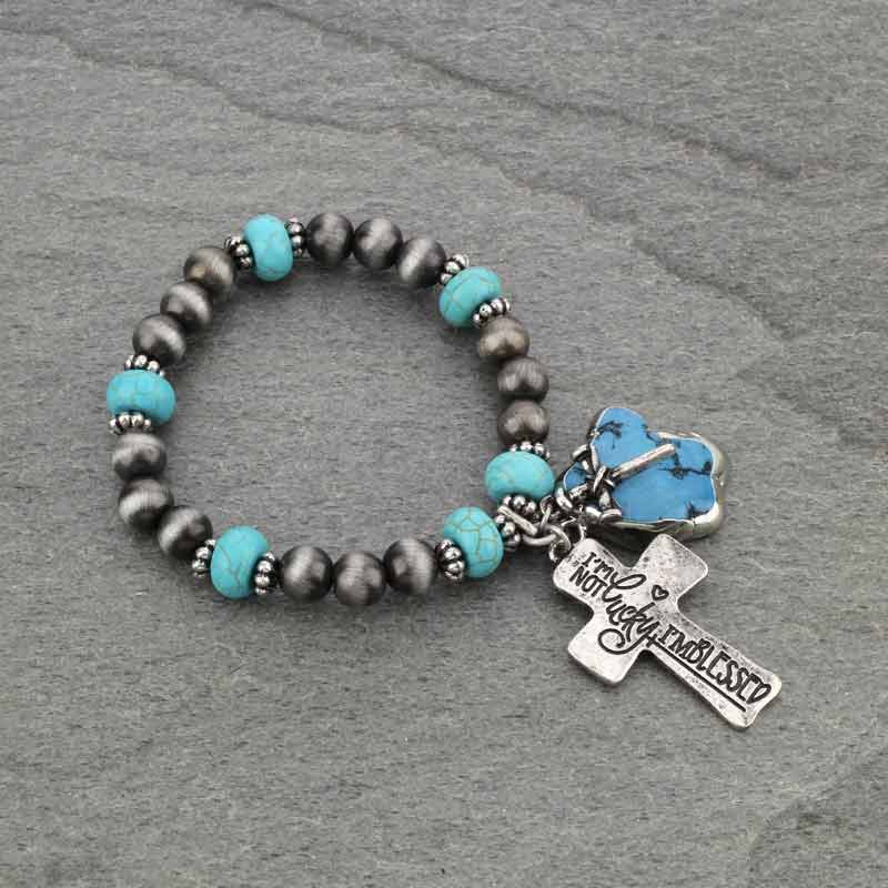 Cross Inspiration with Bead Stretch Bracelet