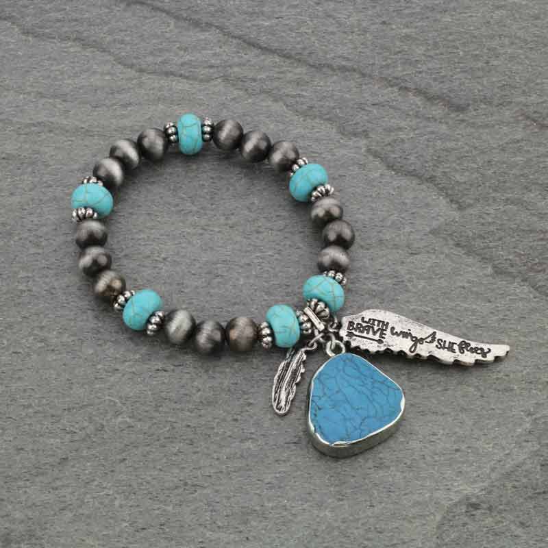 Wing Inspiration with Bead Stretch Bracelet