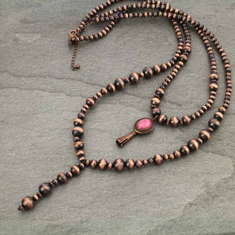 3D Single Squash Blossom Bead Necklace
