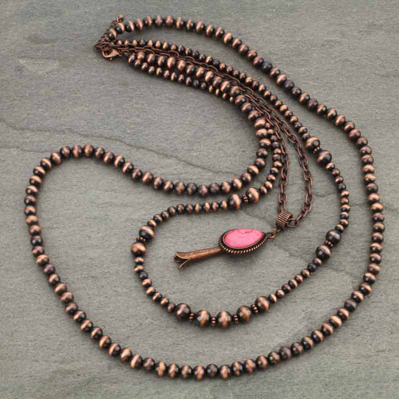 3D Single Squash Blossom Bead Necklace