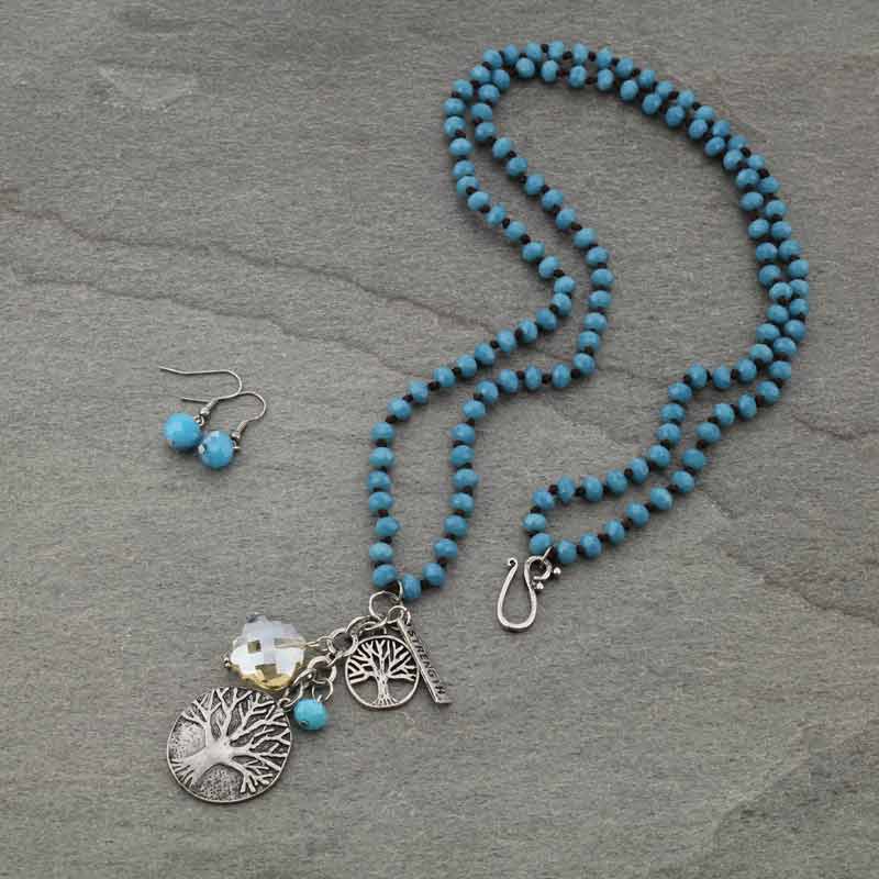Glass Bead "Tree of Life" Necklace Set