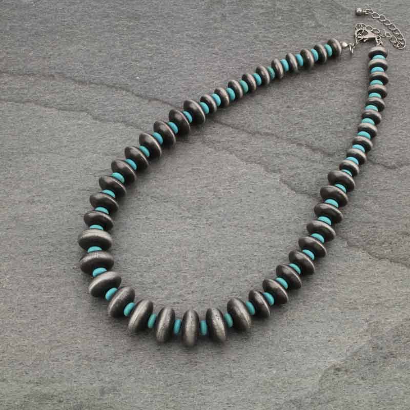 Navajo Style Pearl Bead Necklace