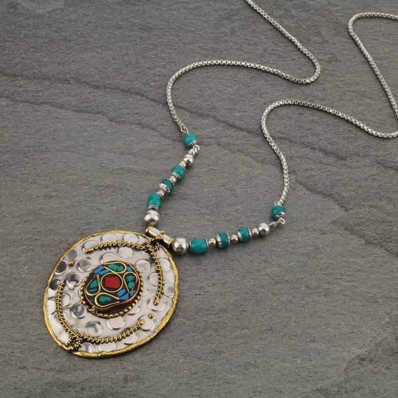 Western Oval Stone Necklace