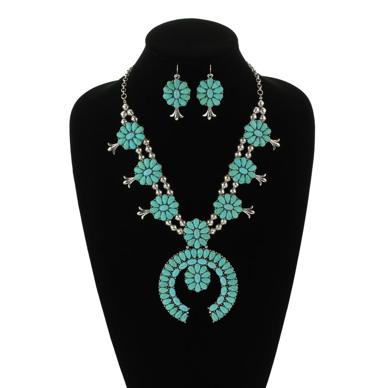 Statement Squash Blossom Necklace Set - Image 2