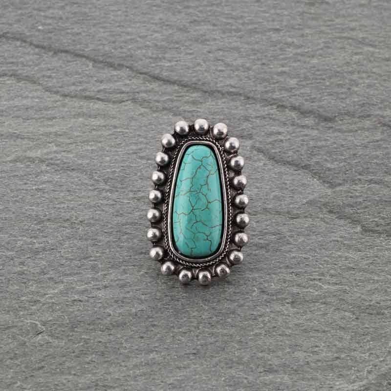 Natural Stone Adjustable Ring