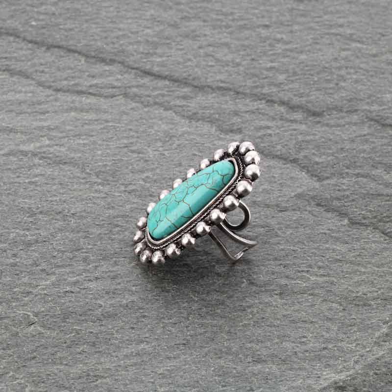 Natural Stone Adjustable Ring - Image 2