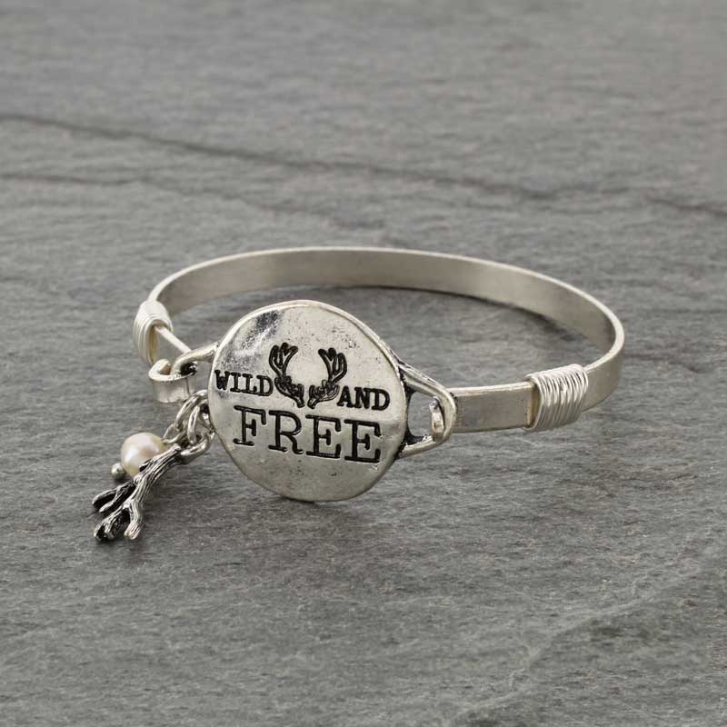"WILD and FREE" Wire Bracelet