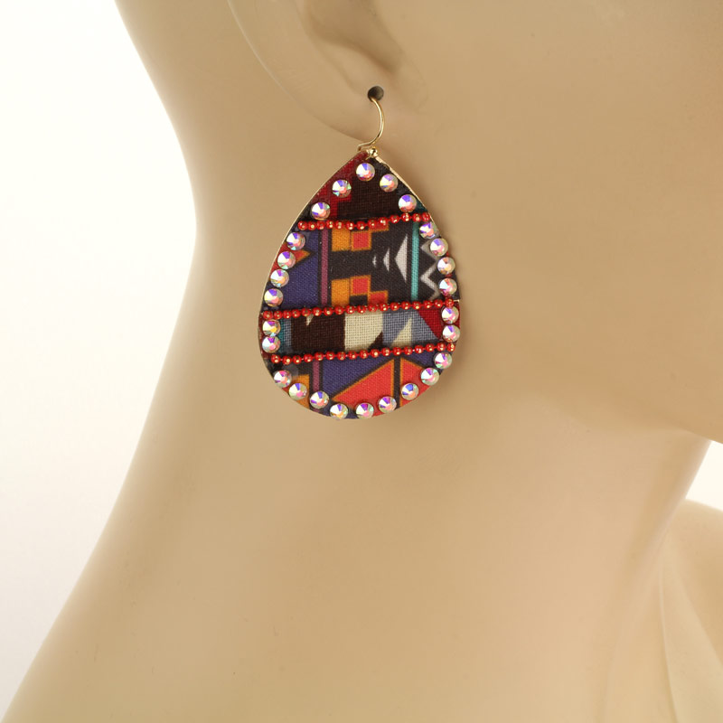Western Design Teardrop Fish Hook Earrings - Image 2
