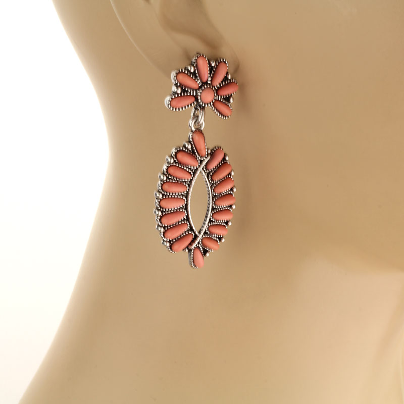 Western Style Stone Post Earrings - Image 2