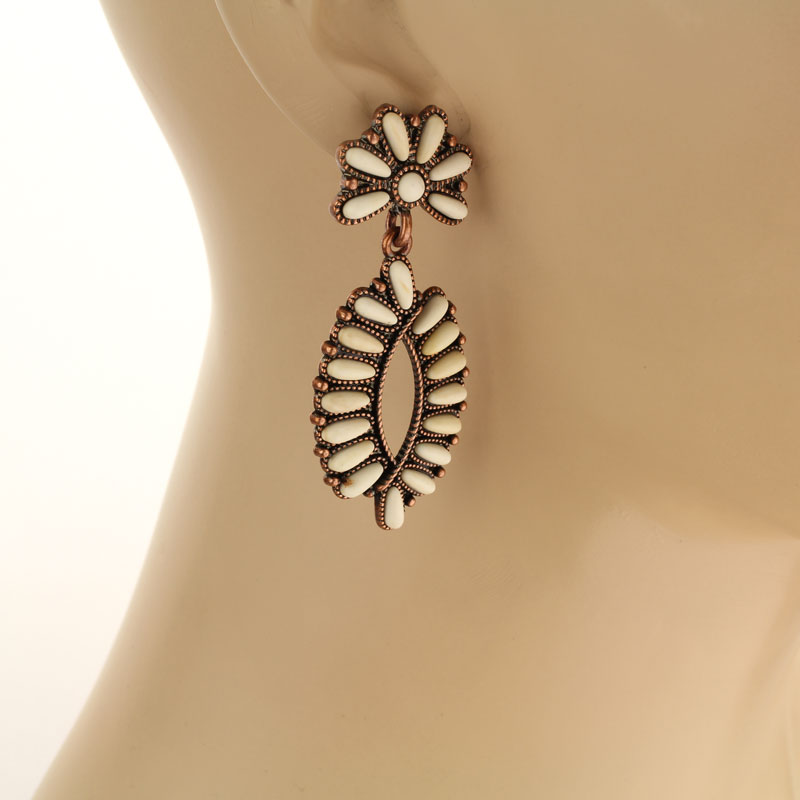 Western Style Stone Post Earrings - Image 2