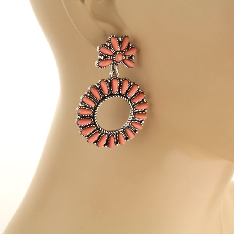 Western Style Stone Post Earrings - Image 2